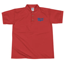 Load image into Gallery viewer, Heavenly Hibiscus Embroidered Polo Shirt (Maroon/Teal)
